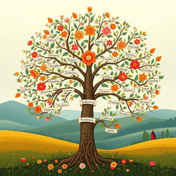 A beautifully illustrated family tree of the Sudak family, inspired by the prose of Andriy Chaykovskyi's 'For Sister'