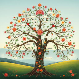 A beautifully illustrated family tree of the Sudak family, inspired by the prose of Andriy Chaykovskyi's 'For Sister'
