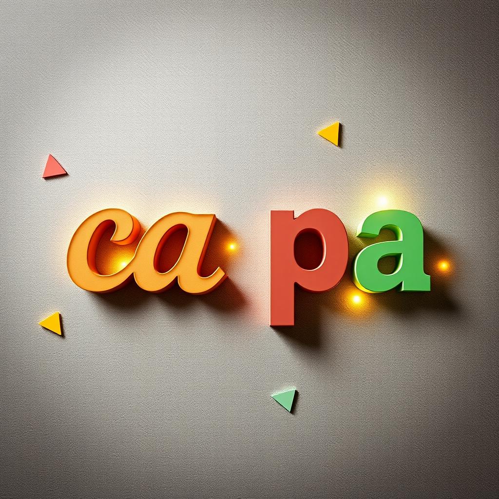 An artistic representation of the word 'capa' broken down into syllables, displayed creatively as 'ca' 'pa' set against a textured background that resembles a canvas