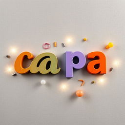 An artistic representation of the word 'capa' broken down into syllables, displayed creatively as 'ca' 'pa' set against a textured background that resembles a canvas