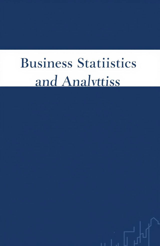 A clean and professional cover page for a business statistics and analytics assignment