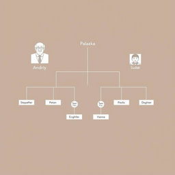 A family tree diagram showcasing the Sudak family lineage