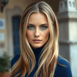 A stunning 32-year-old Italian woman with a mysterious gaze