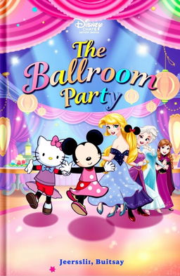 A vibrant and enchanting cover for a children's storybook titled 'The Ballroom Party'