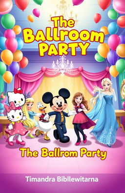 A colorful and enchanting children's storybook cover titled 'The Ballroom Party'