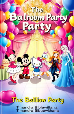 A colorful and enchanting children's storybook cover titled 'The Ballroom Party'