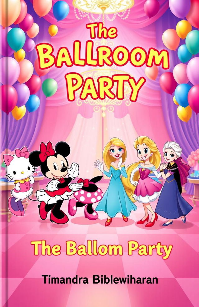 A colorful and enchanting children's storybook cover titled 'The Ballroom Party'