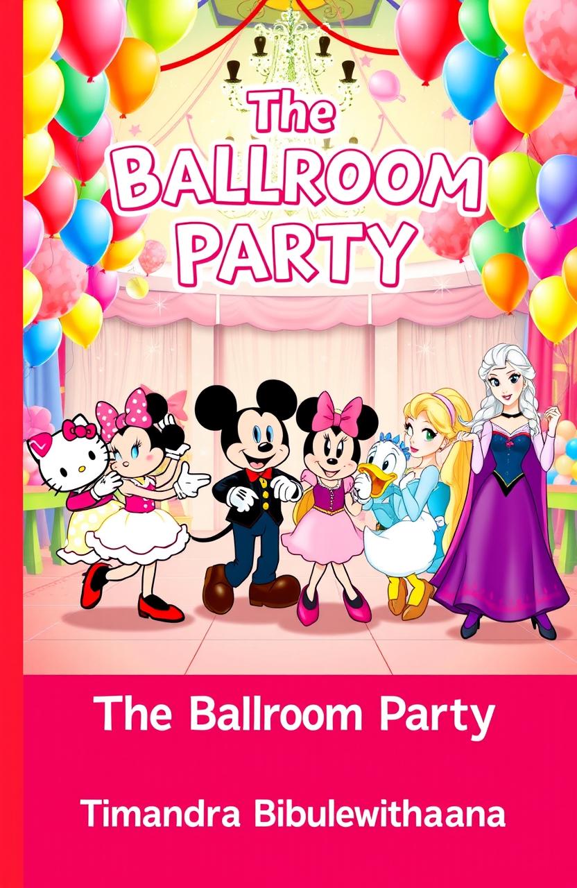 A colorful and enchanting children's storybook cover titled 'The Ballroom Party'