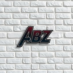 A close-up image of a textured, 3D white brick wall as the background