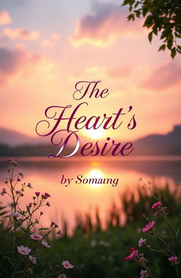 A captivating book cover design for a novel titled 'The Heart's Desire'