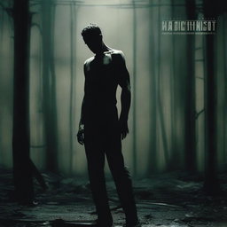 Create an atmospheric image capturing the unsettling, bleak and haunting essence of the movie The Machinist featuring the gaunt figure of the protagonist Christian Bale