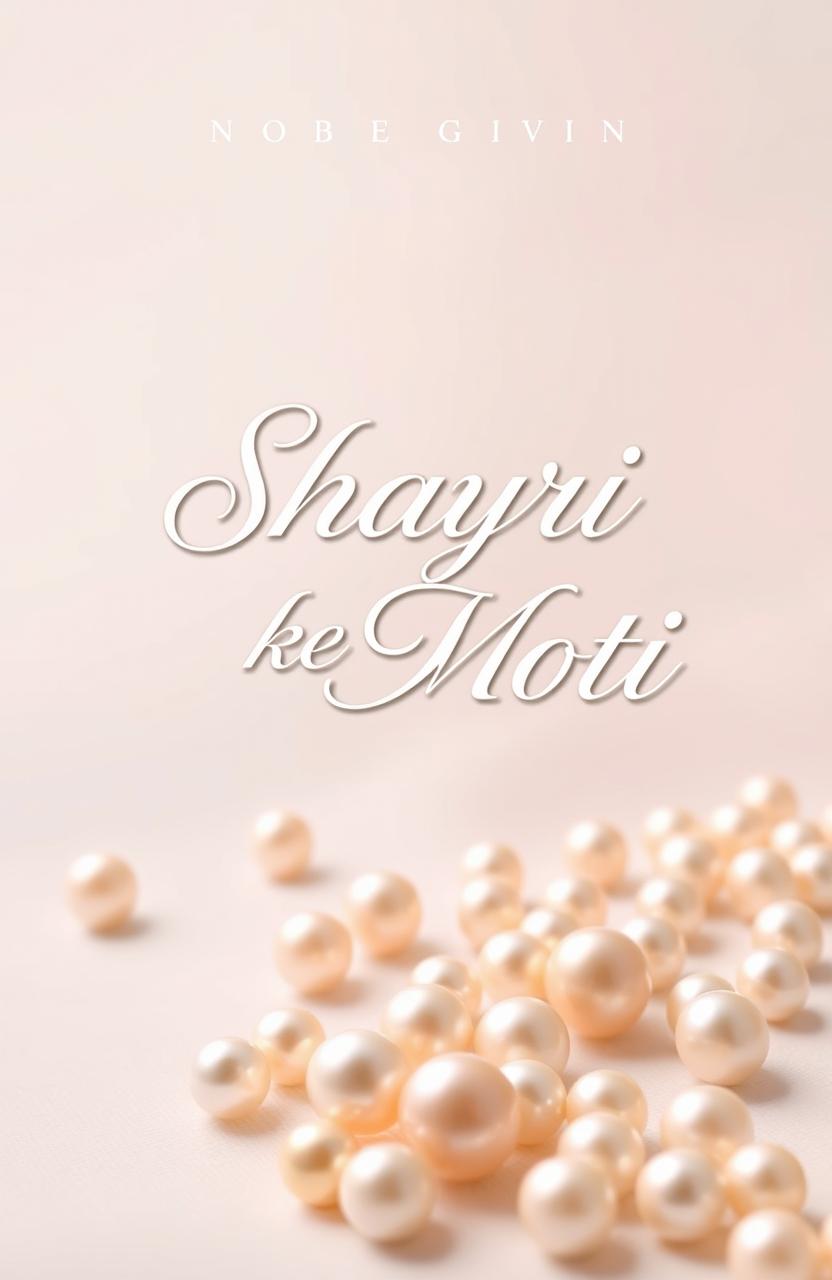 A beautiful book cover design for a poetry collection titled 'Shayri ke Moti'