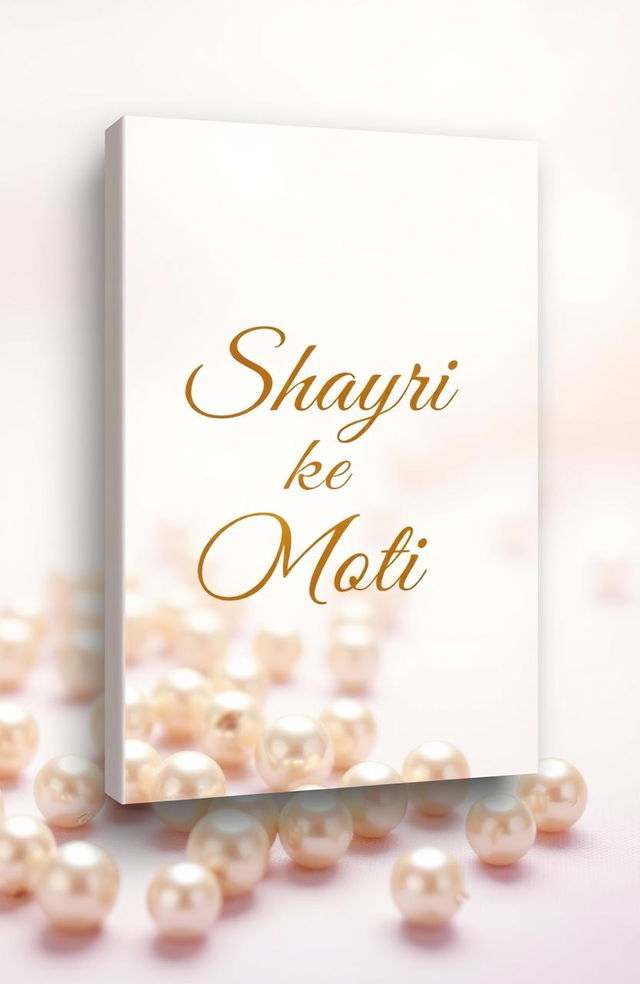 A beautiful book cover design for a poetry collection titled 'Shayri ke Moti'