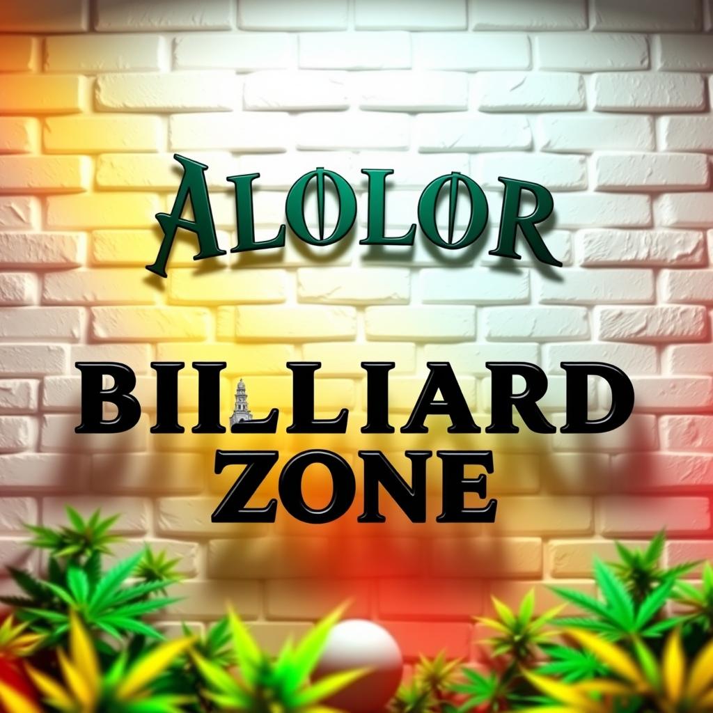 A stylish design featuring the ALOLOR BILLIARD ZONE logo prominently displayed at the top, rendered in a font reminiscent of the Harry Potter series