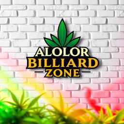 A stylish design featuring the ALOLOR BILLIARD ZONE logo prominently displayed at the top, rendered in a font reminiscent of the Harry Potter series