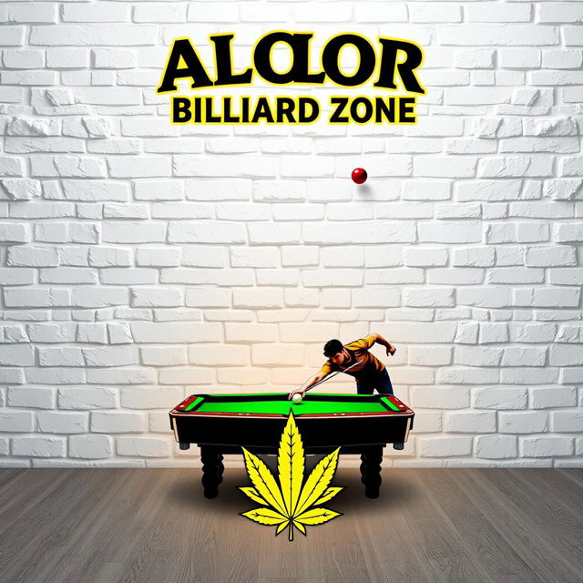 A captivating design featuring the ALOLOR BILLIARD ZONE logo prominently at the top, styled in a font reminiscent of Harry Potter