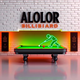 A captivating design featuring the ALOLOR BILLIARD ZONE logo prominently at the top, styled in a font reminiscent of Harry Potter