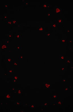 A deep black background that does not contain any white color, with subtle touches of red scattered throughout, creating a striking contrast