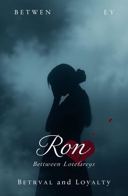 A book cover design for the novel "Ron" that reflects the intertwined emotions of the protagonist's journey