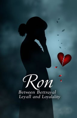 A book cover design for the novel "Ron" that reflects the intertwined emotions of the protagonist's journey
