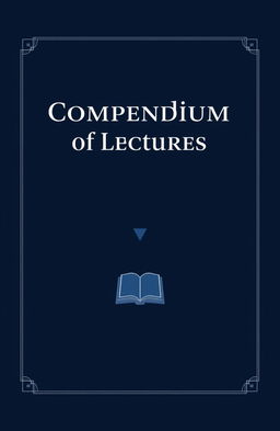 A title page design for a compendium called "Compendium of Lectures"