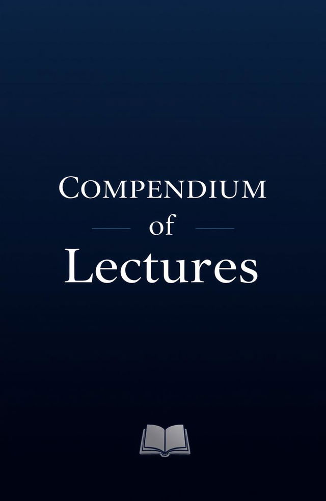 A title page design for a compendium called "Compendium of Lectures"