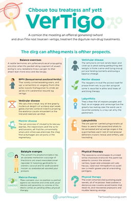 An informative and visually engaging infographic about the most common causes of vertigo and their effective non-drug treatments
