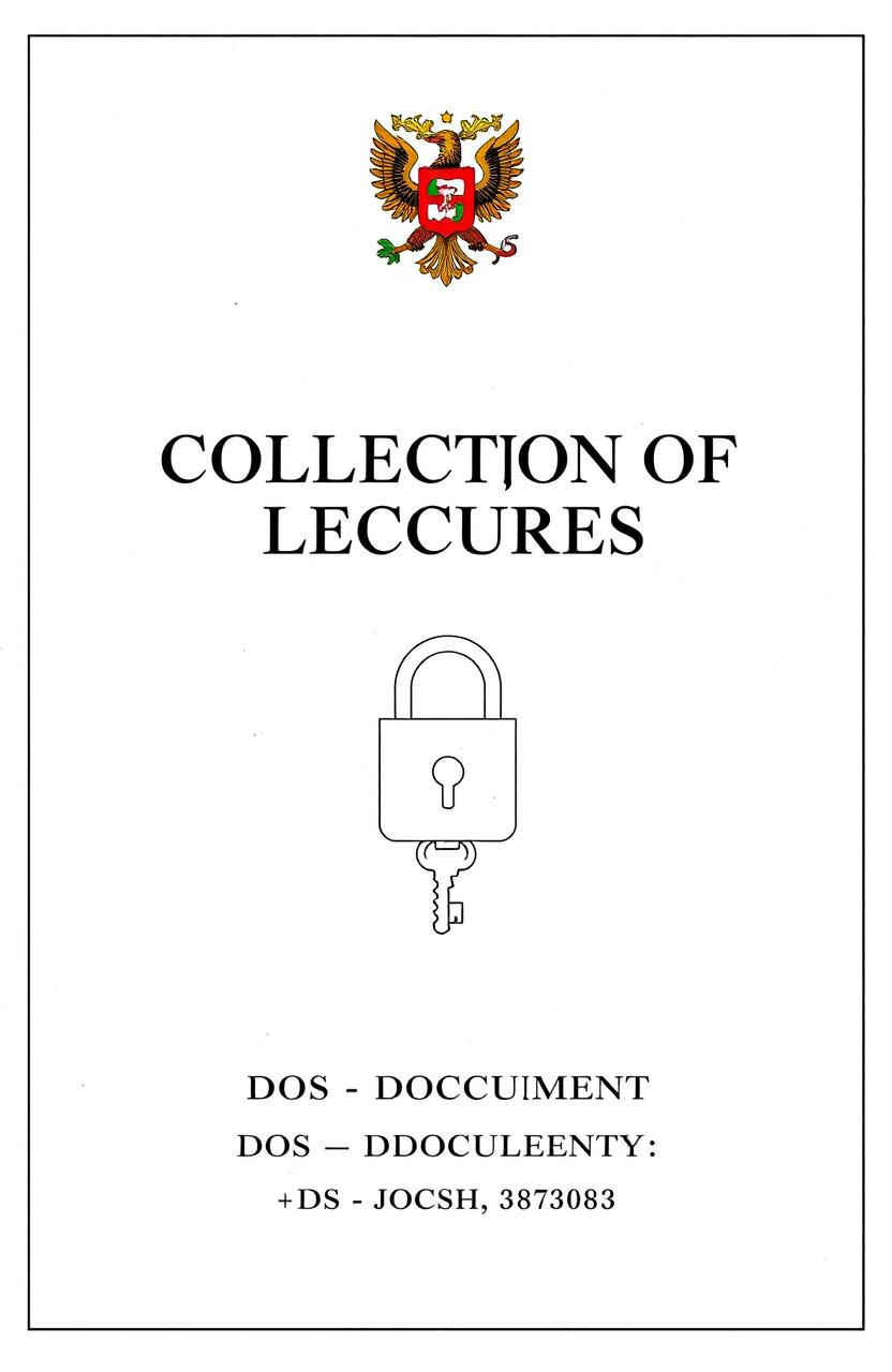 A title page for a classified information collection titled 'Collection of Lectures'