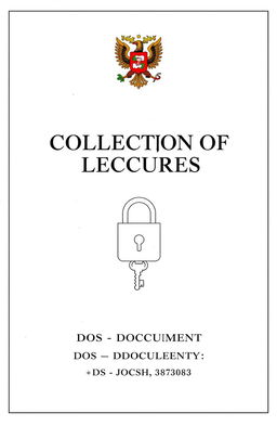 A title page for a classified information collection titled 'Collection of Lectures'