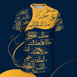 A beautifully designed jersey featuring intricate Arabic calligraphy