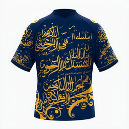 A beautifully designed jersey featuring intricate Arabic calligraphy