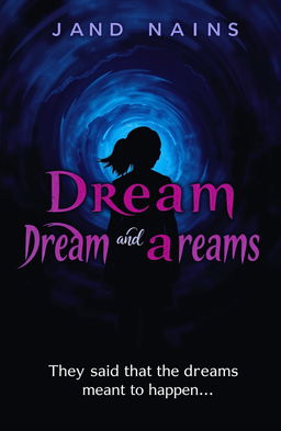 A silhouette of a girl standing with her back turned, surrounded by a dark swirling vortex composed of deep blues, purples, and blacks
