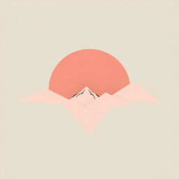 An interpretation of 'geografía del grito' in an abstract and minimalist style, featuring simplified forms and a limited color palette