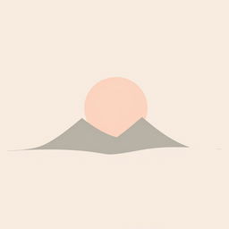 An interpretation of 'geografía del grito' in an abstract and minimalist style, featuring simplified forms and a limited color palette