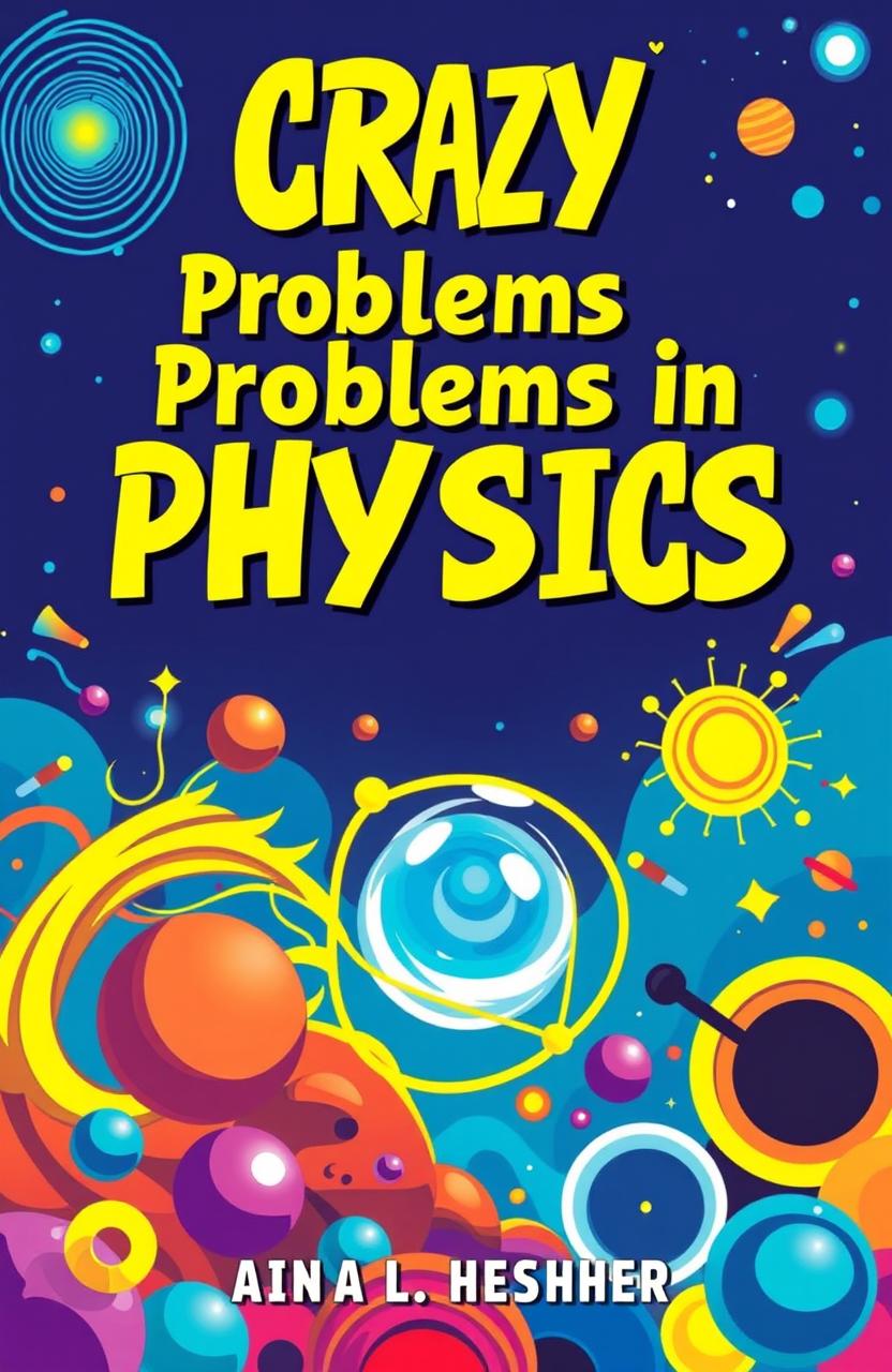 A vivid and eye-catching book cover for 'CRAZY Problems in PHYSICS'