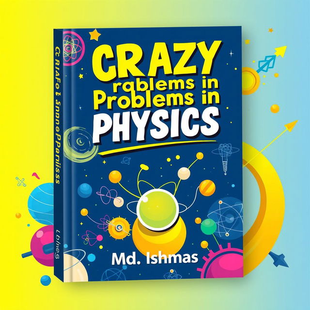 A vivid and eye-catching book cover for 'CRAZY Problems in PHYSICS'