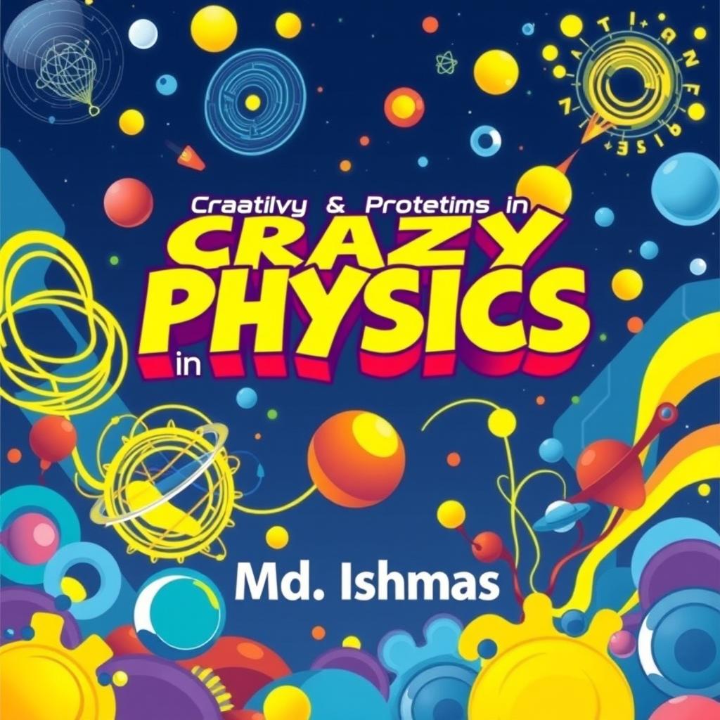 A vivid and eye-catching book cover for 'CRAZY Problems in PHYSICS'