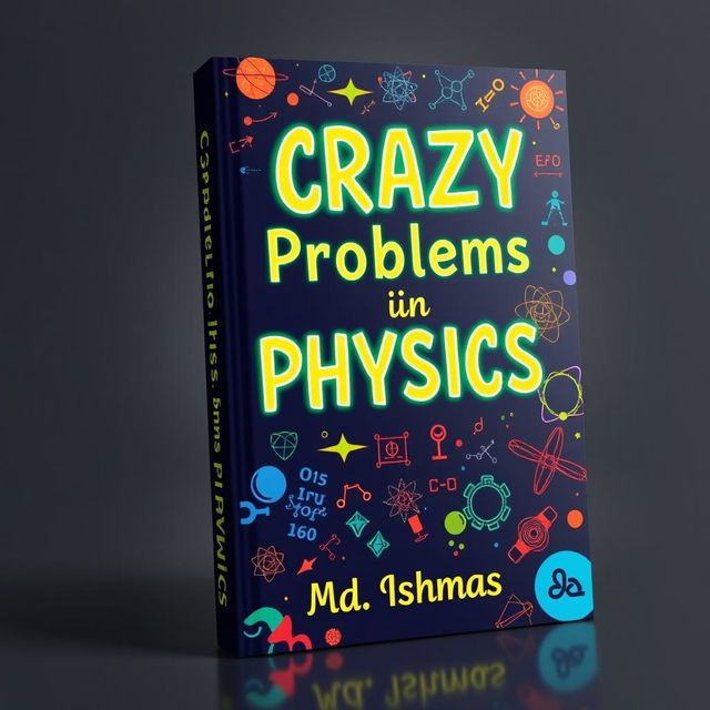 A stunning book cover for 'CRAZY Problems in PHYSICS'