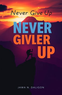 A book cover design with the theme of resilience and never giving up