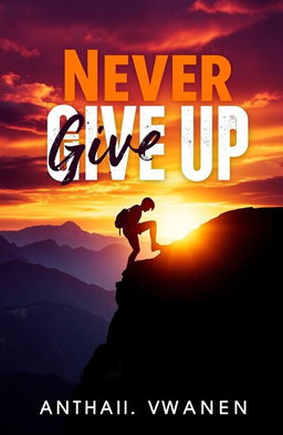 A book cover design with the theme of resilience and never giving up
