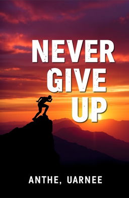 A book cover design with the theme of resilience and never giving up