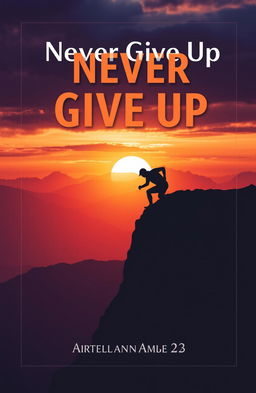 A book cover design with the theme of resilience and never giving up