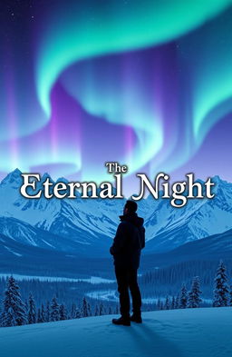 The Eternal Night title designed with elegant typography, set against a fantasy-like Nordic winter landscape