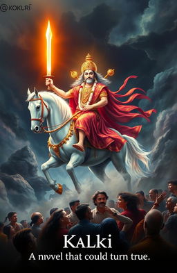 A poetic and imaginative depiction of Kalki, the prophesied future incarnation of the Hindu god Vishnu