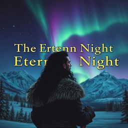 The Eternal Night title presented in elegant typography, set against a fantasy-like Nordic winter landscape