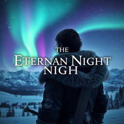 The Eternal Night title elegantly displayed, set in a fantasy-like Nordic winter landscape at night