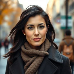 A 32-year-old European woman with natural beauty and no makeup, showcasing her authenticity