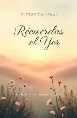 A nostalgic book cover for 'Recuerdos del Ayer' by Florencia Facal, illustrated by Magic Studio, published by FIC
