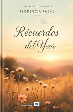 A nostalgic book cover for 'Recuerdos del Ayer' by Florencia Facal, illustrated by Magic Studio, published by FIC