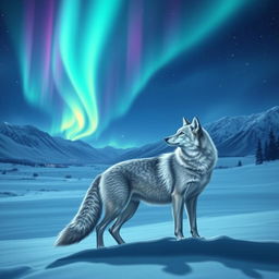 A fantasy winter night scene titled "The Eternal Night" elegantly styled